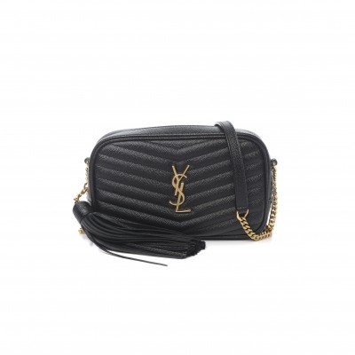 YSL LOU MINI BAG IN MATELASSÉ GRAIN DE POUDRE EMBOSSED LEATHER 6125791GF011000 (19*10.5*5cm)